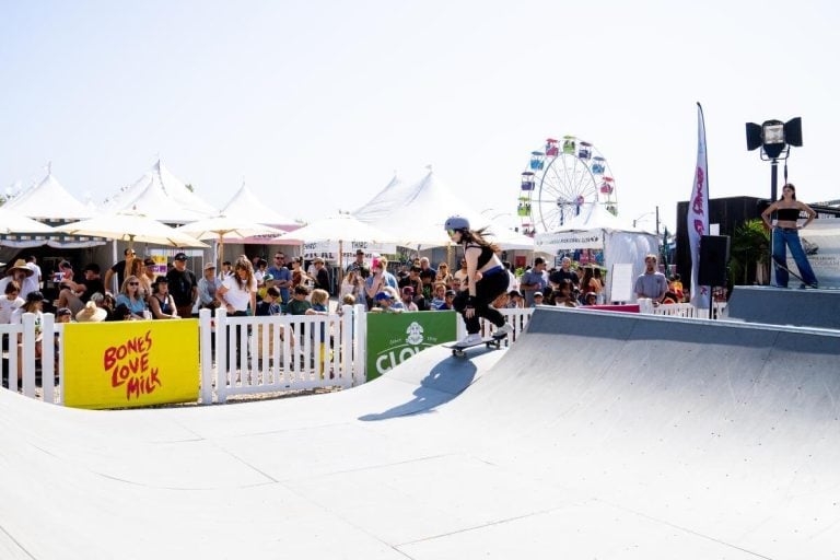 Skater competing in the 6th Annual Johnny Strange Legacy Skate Contest at the 2026 Malibu Chili Cook-Off in Malibu, California.